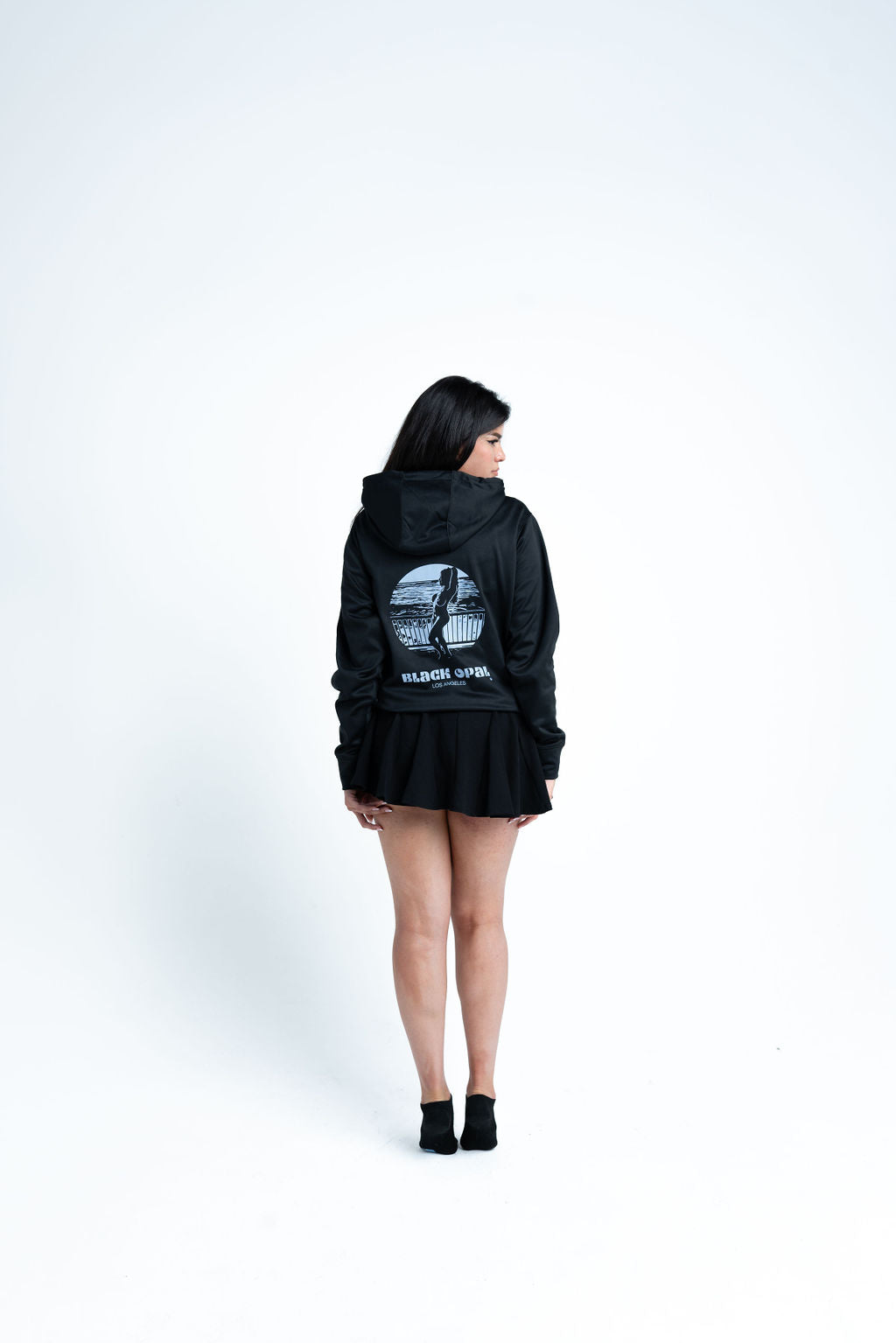 Introducing "Black Opal Designs - Sea Goddess" Wearable Art Collection( Hooded Poly  Zipperfront Jacket)  - Unisex