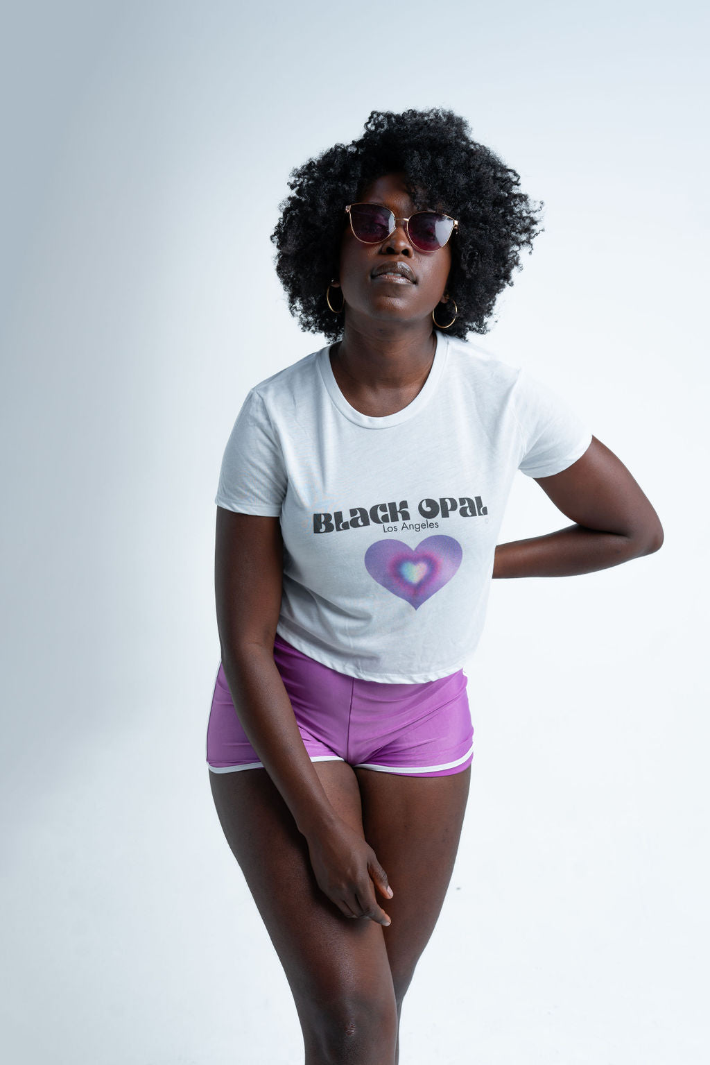 Introducing Black Opal Designs-LA  "Ripple  Heart " Wearable Art Collection ( Crop Top)