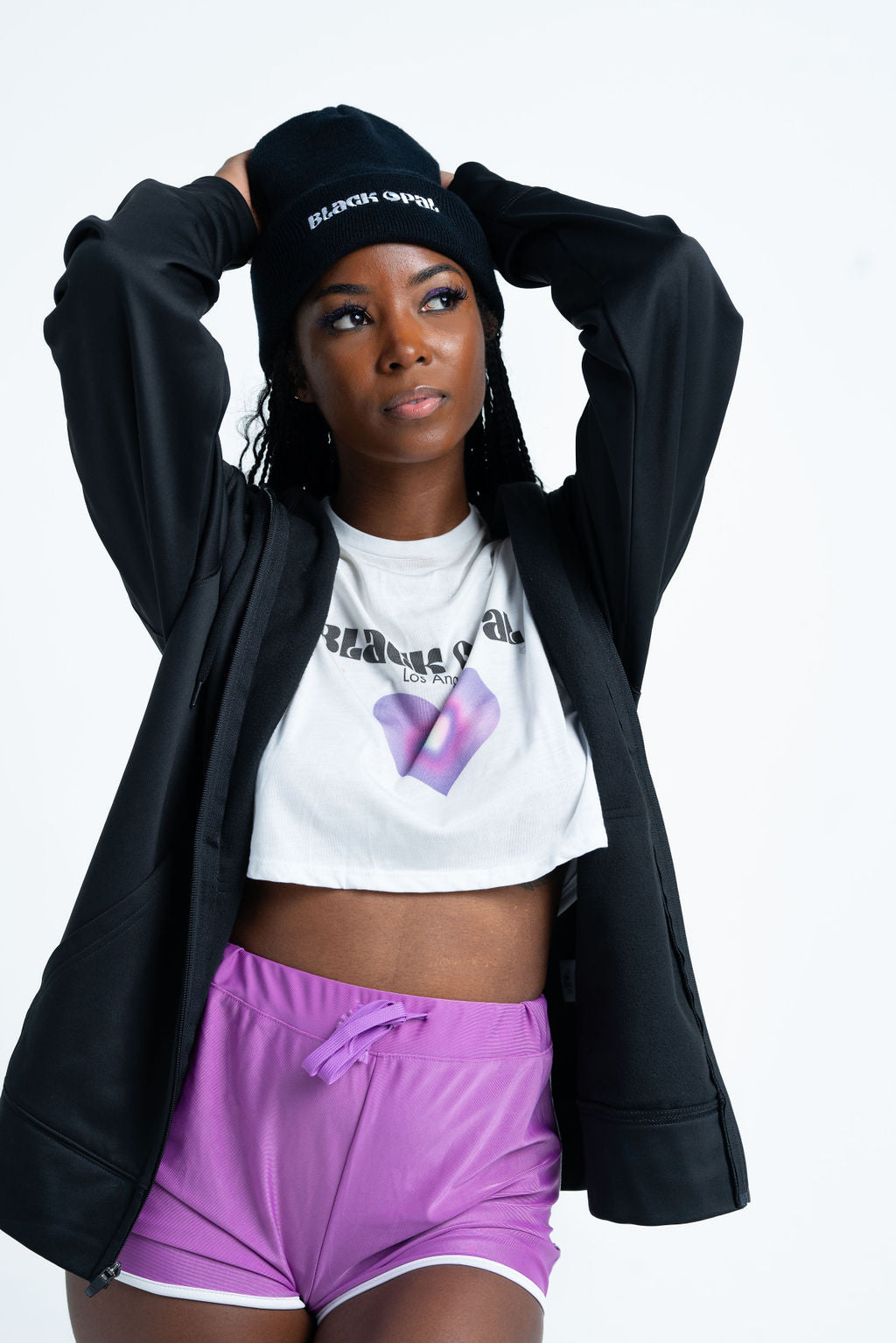 Introducing Black Opal Designs-LA  "Ripple  Heart " Wearable Art Collection ( Crop Top)
