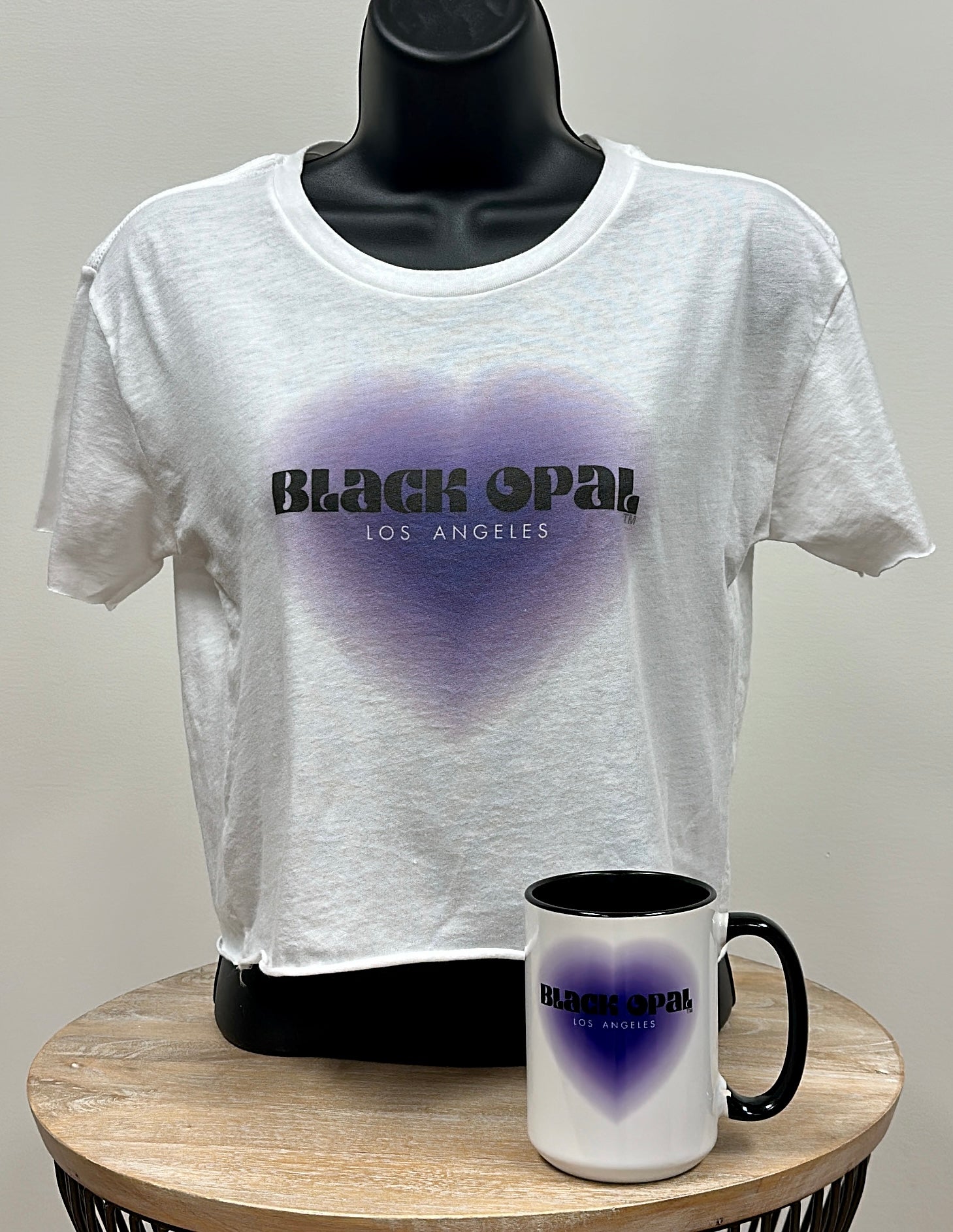 Introducing Black Opal Designs - LA   "Basic Purrple Heart Collection" Crop Top  For Her (A limited special "deal of the day")